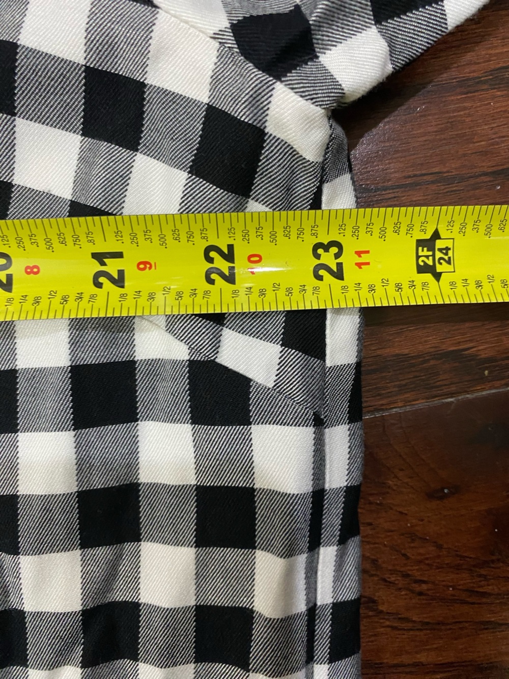 J. JILL Gingham Tunic Shirt Dress Roll Tab Sleeves Black/White Size Large - Picture 5 of 8